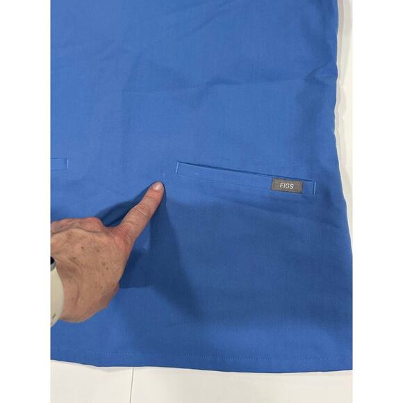 Figs Casma Three-Pocket Scrub Top CEIL BLUE XS - Picture 2 of 4